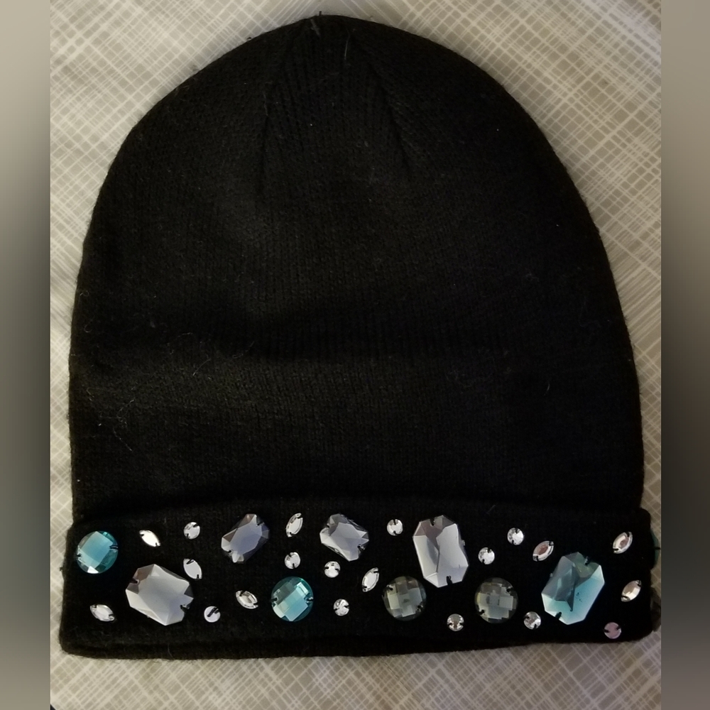 H&M Embellished Beanie. OS. Color Black. New without tag.